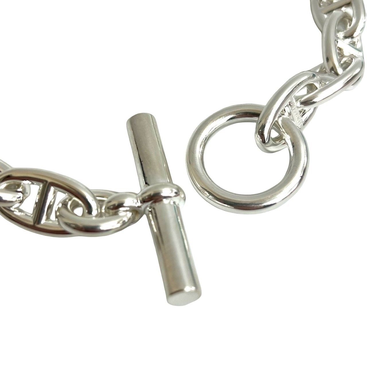 Hermes Chaine D'ancre GM Necklace 29 Links 925 Sterling Silver Chain Choker — view 4