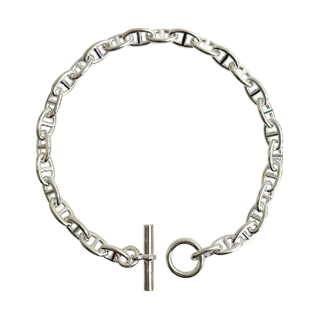 Hermes Chaine D'ancre GM Necklace 29 Links 925 Sterling Silver Chain Choker — view 5