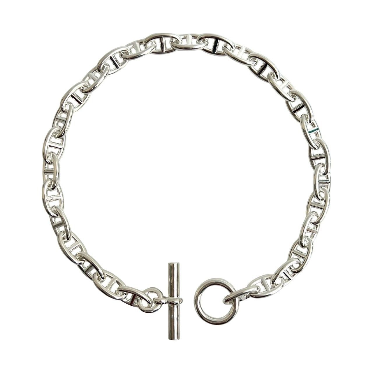 Hermes Chaine D'ancre GM Necklace 29 Links 925 Sterling Silver Chain Choker — view 5