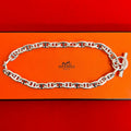 Hermes Chaine D'ancre GM Necklace 29 Links 925 Sterling Silver Chain Choker