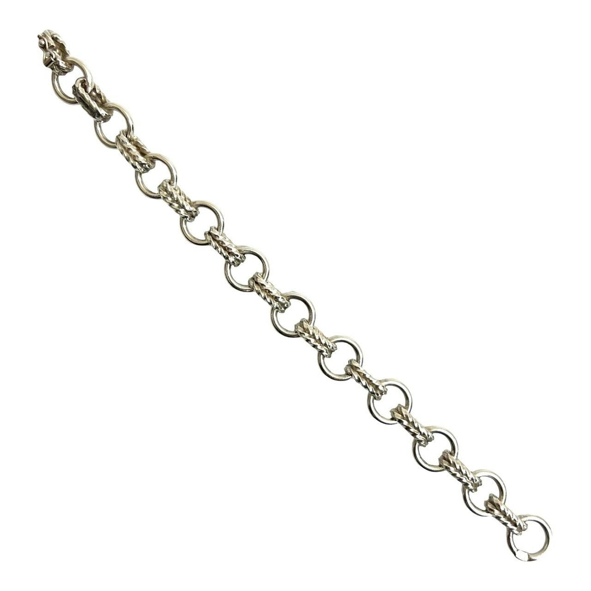 Hermes Vintage Silver 800 Chain Bracelet Bangle — view 4