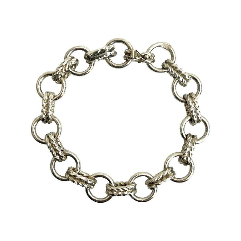 Hermes Vintage Silver 800 Chain Bracelet Bangle — view 3