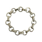Hermes Vintage Silver 800 Chain Bracelet Bangle — view 3