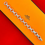 Hermes Vintage Silver 800 Chain Bracelet Bangle