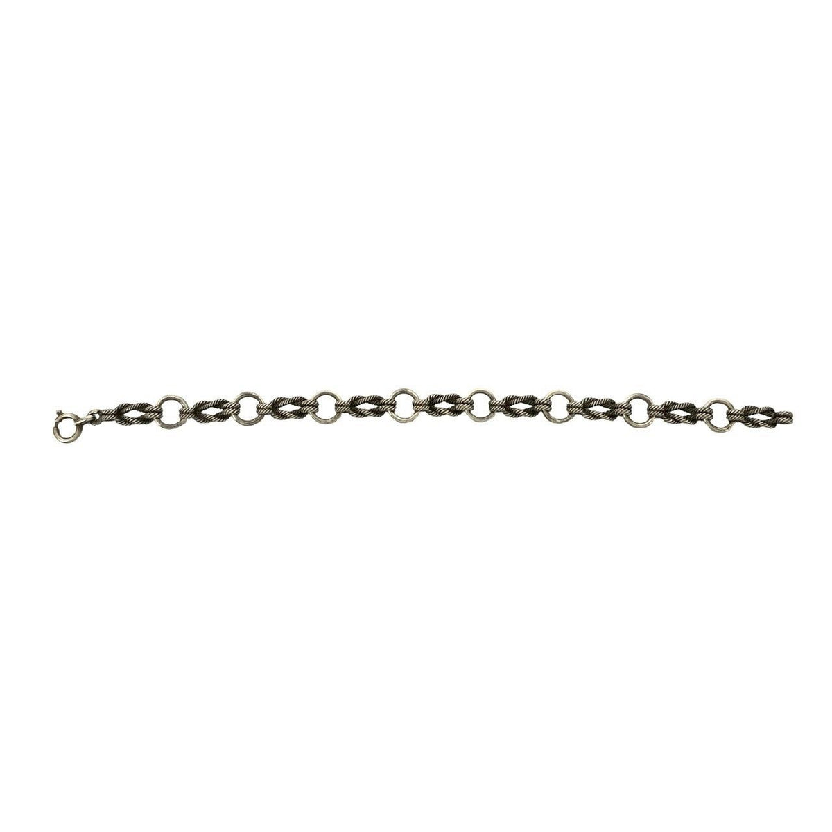 Hermes Audienne 925 Sterling Silver Chain Bracelet Bangle — view 5