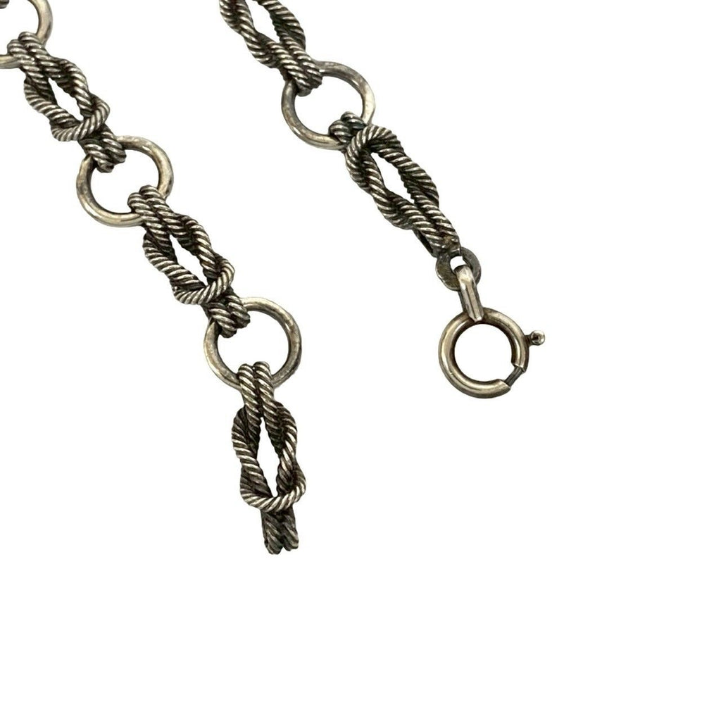 Hermes Audienne 925 Sterling Silver Chain Bracelet Bangle — view 3