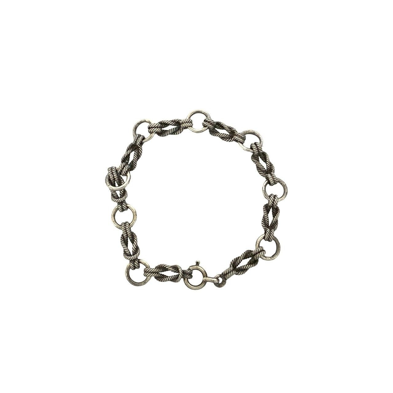 Hermes Audienne 925 Sterling Silver Chain Bracelet Bangle — view 4