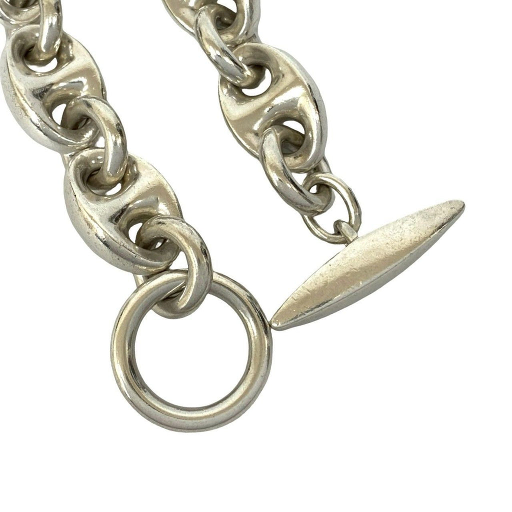 Hermes Neptune Bracelet 925 Sterling Silver Chain Bangle — view 3
