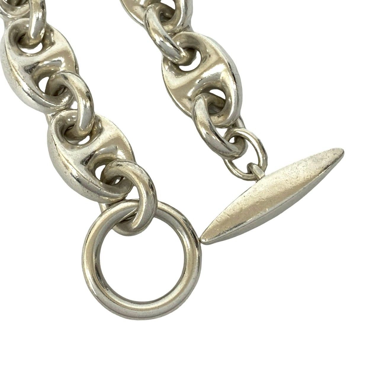 Hermes Neptune Bracelet 925 Sterling Silver Chain Bangle — view 3