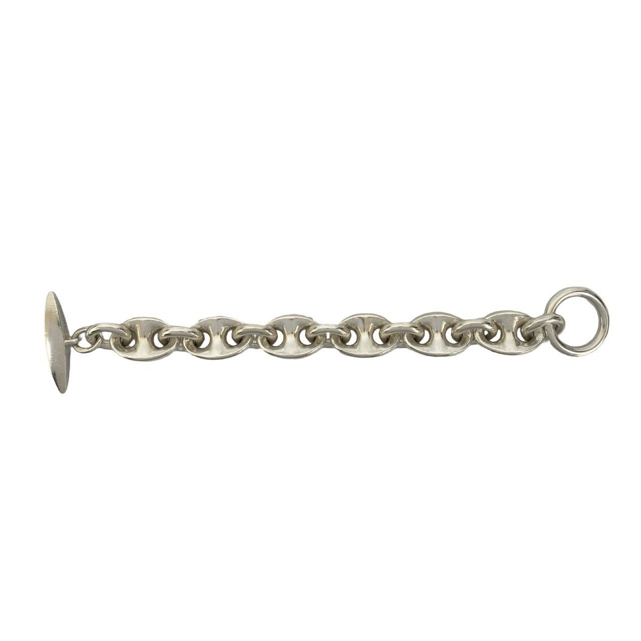 Hermes Neptune Bracelet 925 Sterling Silver Chain Bangle — view 4