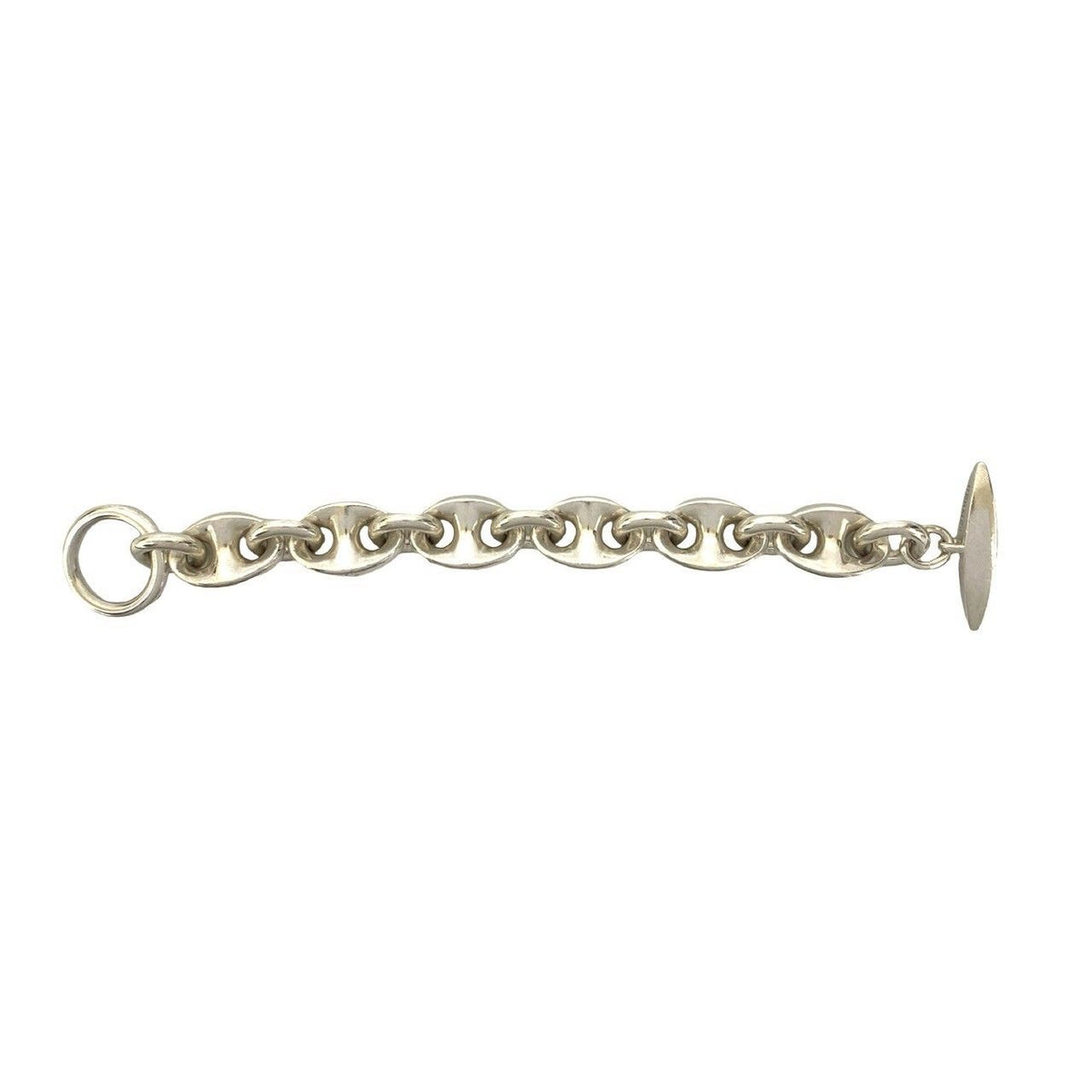 Hermes Neptune Bracelet 925 Sterling Silver Chain Bangle — view 5