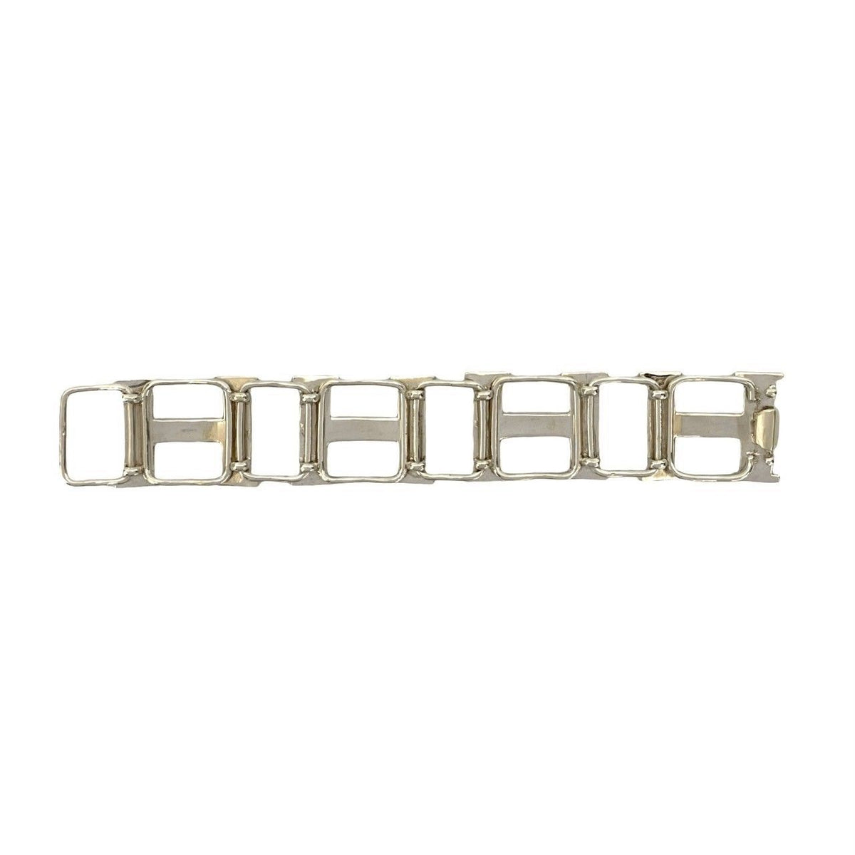 Hermes Vintage H Logo Silver 800 Bracelet Bangle — view 5