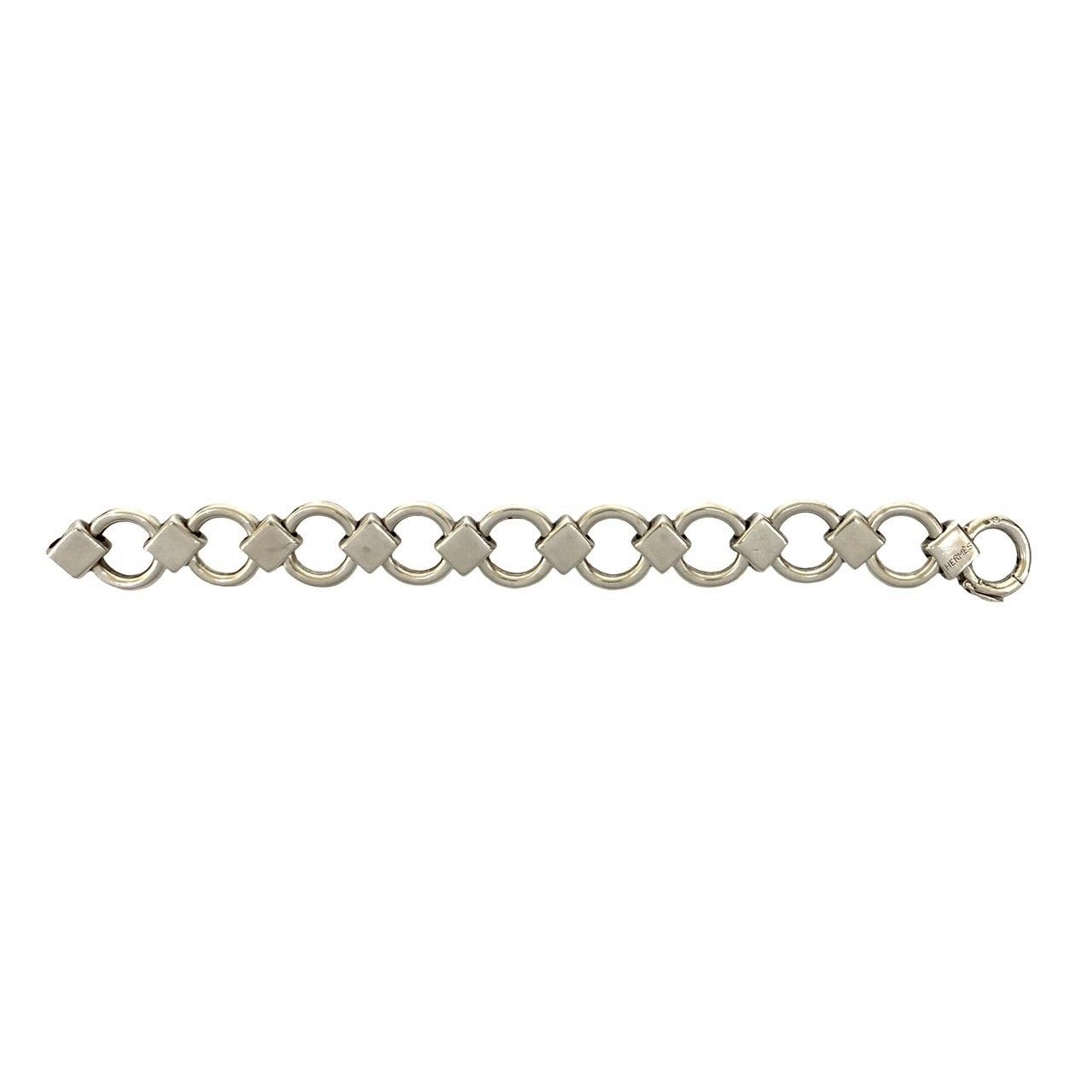 Hermes Vintage Lancelot Bracelet 925 Sterling Silver Bangle — view 5