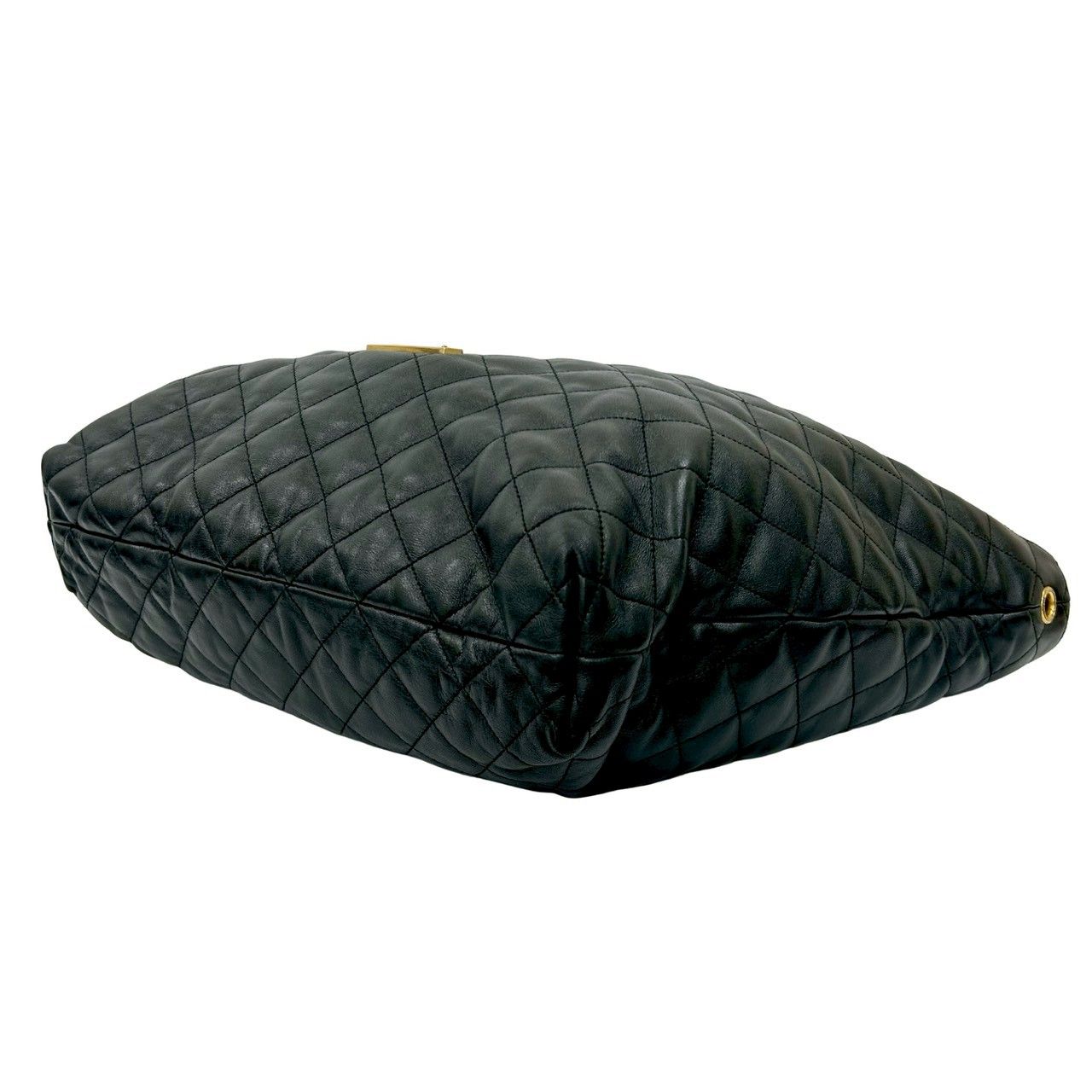 Saint Laurent Paris Icare YSL Logo Quilted Leather Tote Black — view 8