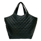 Saint Laurent Paris Icare YSL Logo Quilted Leather Tote Black — view 3