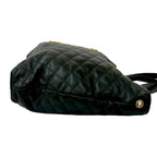 Saint Laurent Paris Icare YSL Logo Quilted Leather Tote Black — view 6