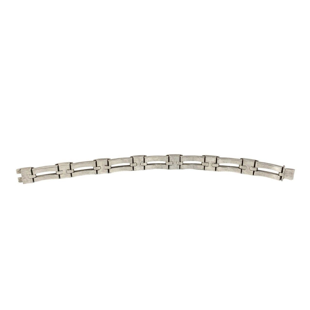 Hermes Vintage Gate Motif Bracelet 925 Sterling Silver Bangle — view 5