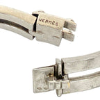 Hermes Vintage Gate Motif Bracelet 925 Sterling Silver Bangle — view 3