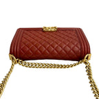 Chanel Boy CC Logo Lambskin Chain Shoulder Bag — view 4