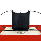 Hermes Evelyne TPM Veau Epsom Mini Shoulder Bag Pochette Black