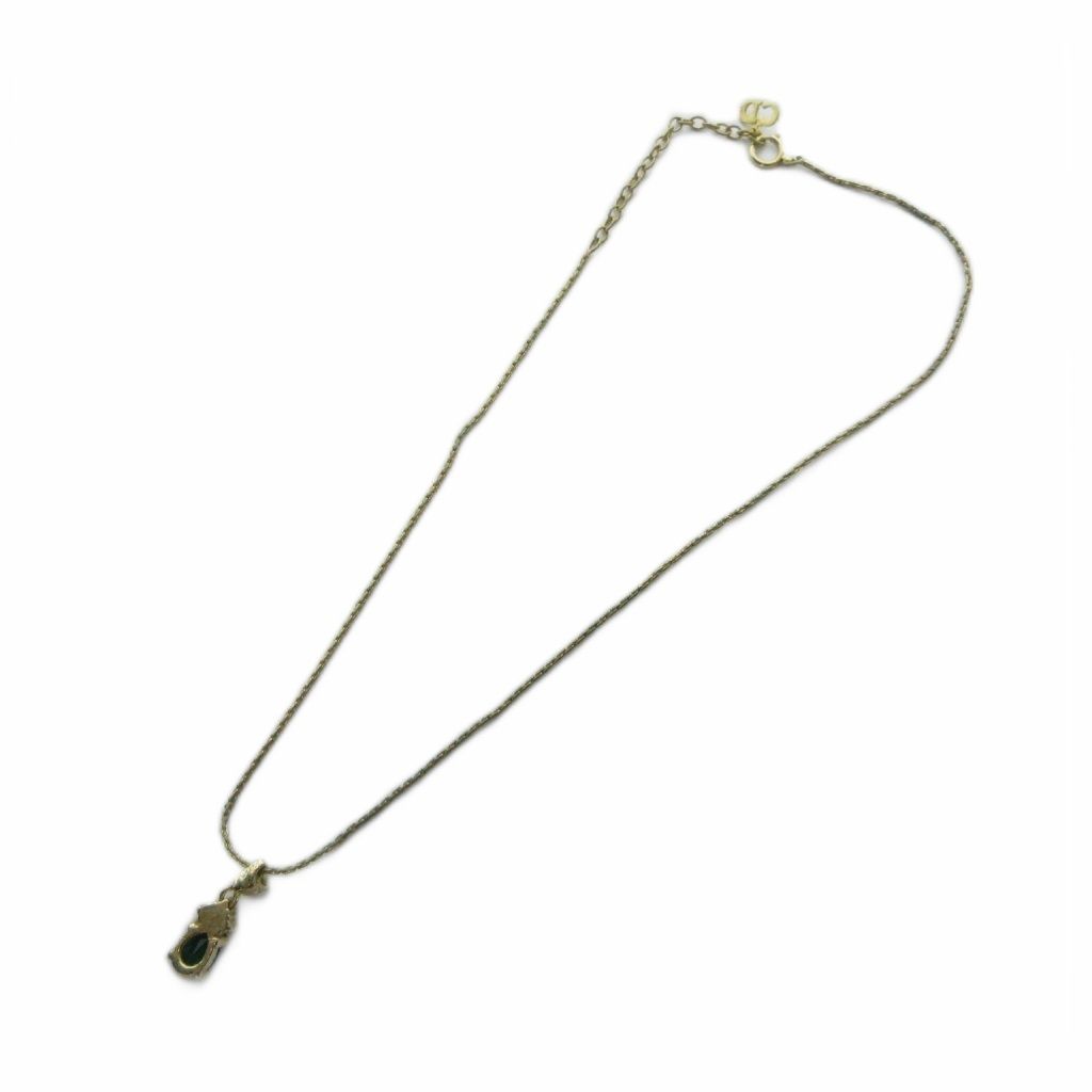 Dior Pendant Logo Gold Necklace — view 4