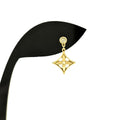 Louis Vuitton Monogram Idylle Single Earrings Yellow Gold Pave Diamond