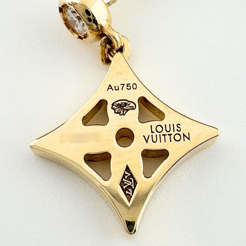 Louis Vuitton Monogram Idylle Single Earrings Yellow Gold Pave Diamond — view 4