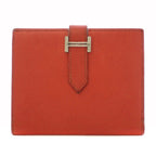 Hermes Wallet Bifold I Bearn Compact Leather Orange
