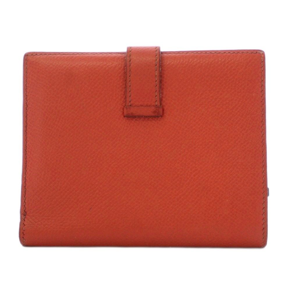 Hermes Wallet Bifold I Bearn Compact Leather Orange — view 3