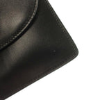 Celine Vintage Star Ball Chain Shoulder Bag Leather Flap Black — view 8