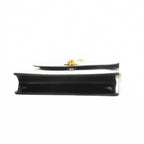 Celine Vintage Star Ball Chain Shoulder Bag Leather Flap Black — view 4