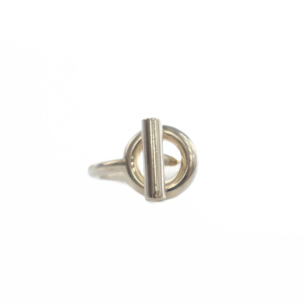 Hermes Echappee MM 51 Ring Horse Tack Toggle Clasp Silver