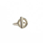 Hermes Echappee MM 51 Ring Horse Tack Toggle Clasp Silver