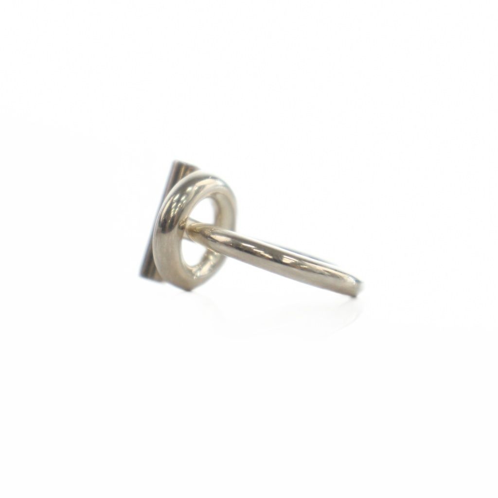 Hermes Echappee MM 51 Ring Horse Tack Toggle Clasp Silver — view 2