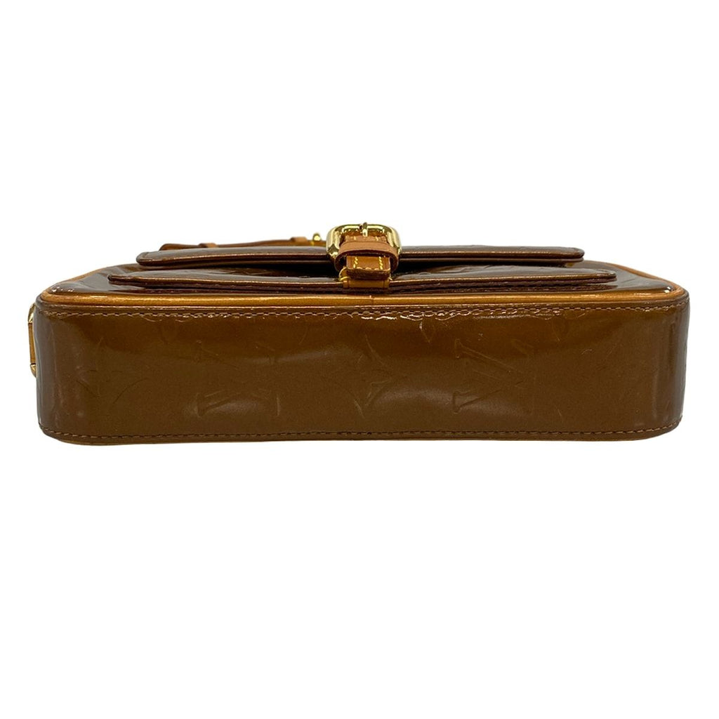 Louis Vuitton Shoulder Bag Monogram Vernis Christie MM Blanc Leather — view 5