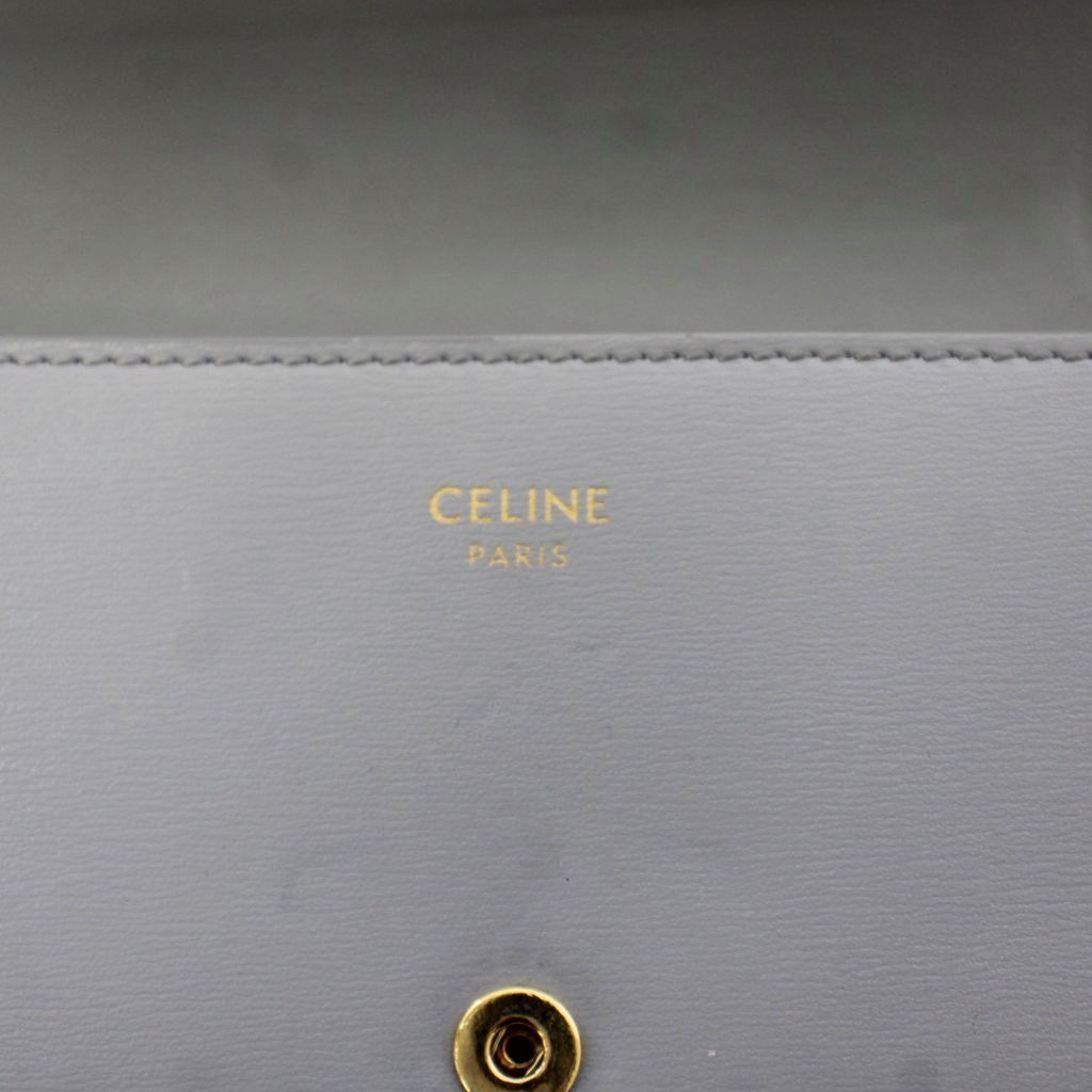 Celine Triomphe Wallet Bifold Gold Gray — view 6