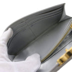 Celine Triomphe Wallet Bifold Gold Gray — view 7