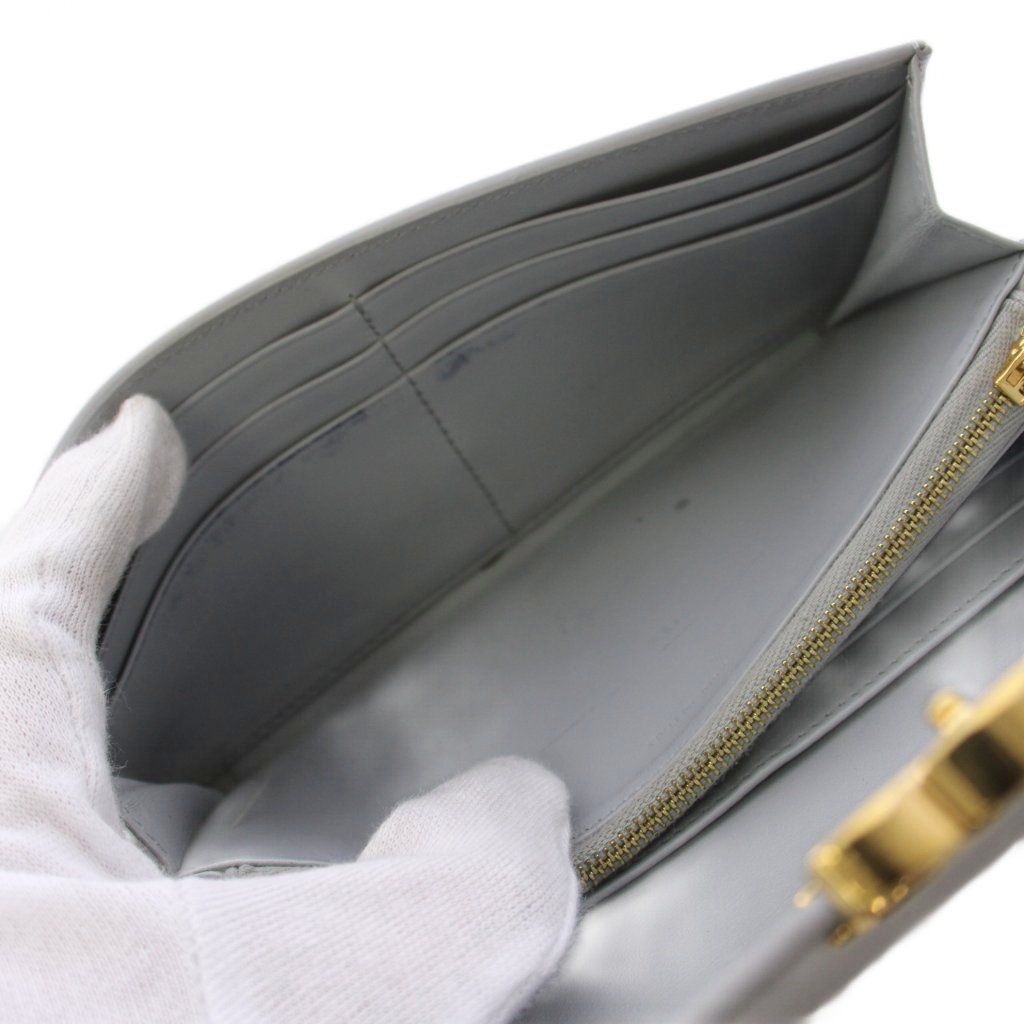 Celine Triomphe Wallet Bifold Gold Gray — view 7