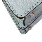 Fendi Handbag Peekaboo ISeeU Small Selleria Light Blue Leather — view 8