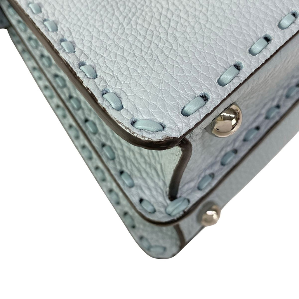Fendi Handbag Peekaboo ISeeU Small Selleria Light Blue Leather — view 6