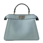 Fendi Handbag Peekaboo ISeeU Small Selleria Light Blue Leather — view 3