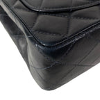 Chanel Shoulder Bag Mini Quilted Black Gold Chain Lambskin — view 8