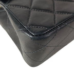 Chanel Shoulder Bag Mini Quilted Black Gold Chain Lambskin — view 6