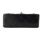 Chanel Shoulder Bag Mini Quilted Black Gold Chain Lambskin — view 5