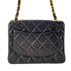 Chanel Shoulder Bag Mini Quilted Black Gold Chain Lambskin — view 3