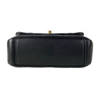Chanel Shoulder Bag Mini Quilted Black Chain Gold Lambskin — view 5