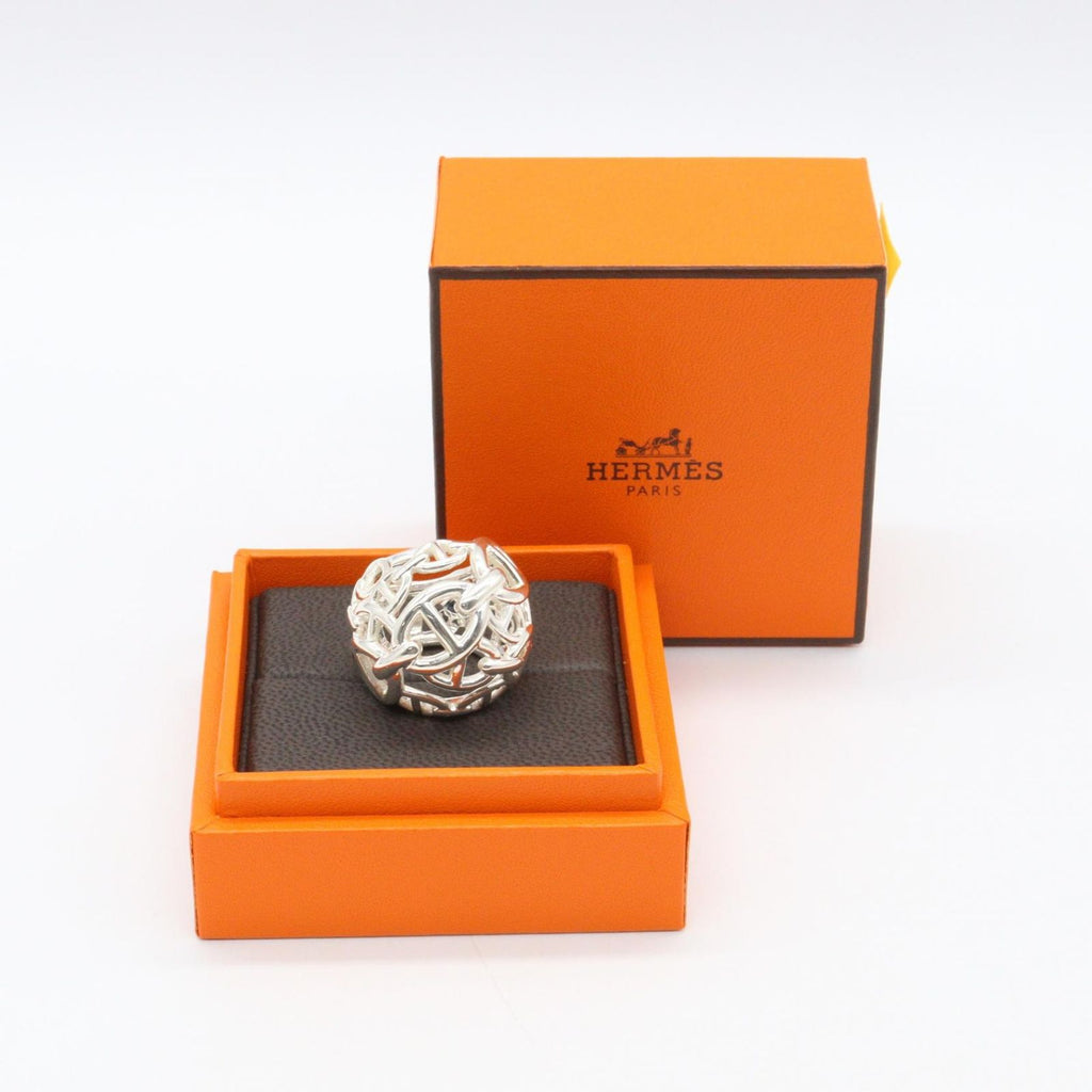Hermes Ring Chaine D'ancre Enchainee TGM 925 Sterling Silver — view 7