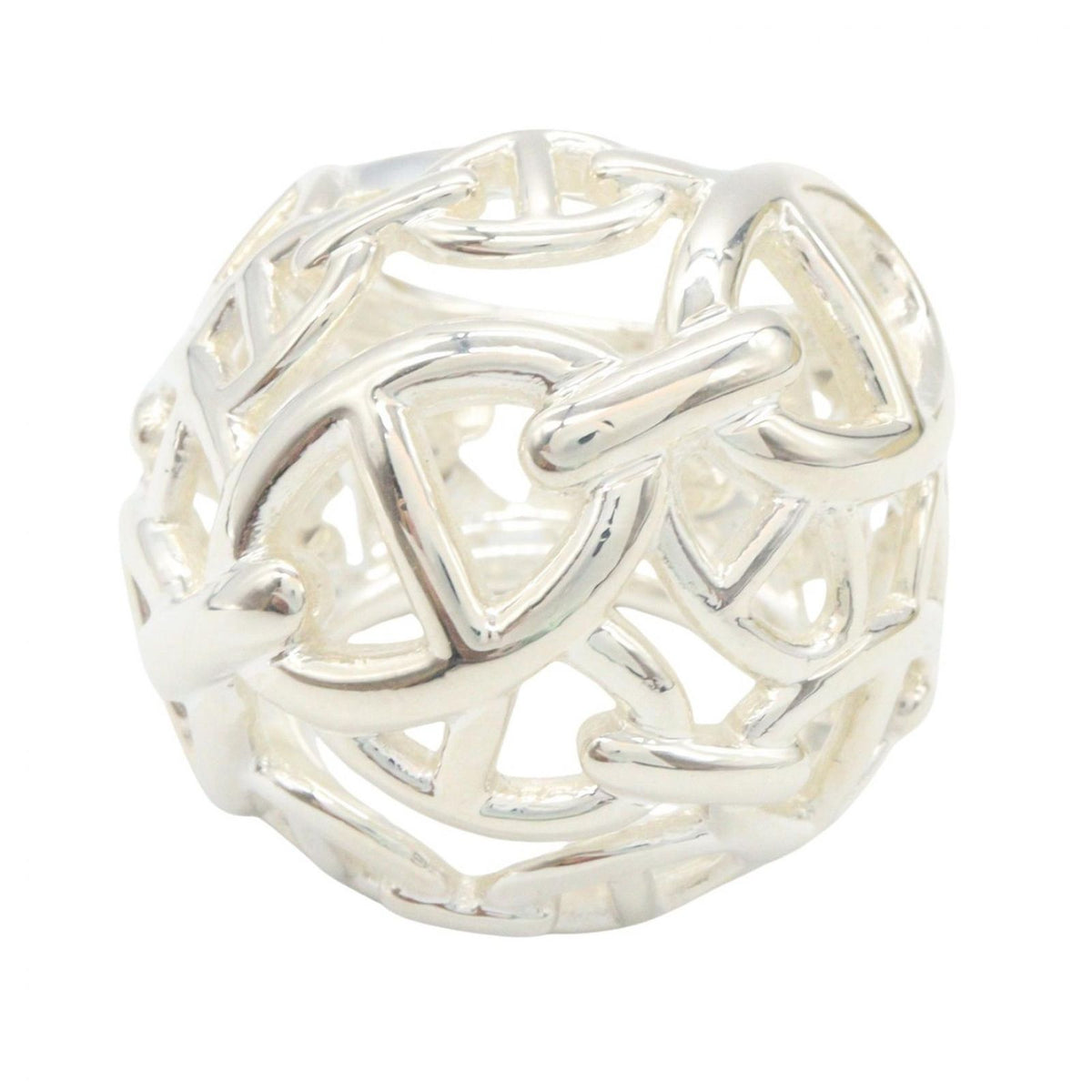 Hermes Ring Chaine D'ancre Enchainee TGM 925 Sterling Silver — view 2