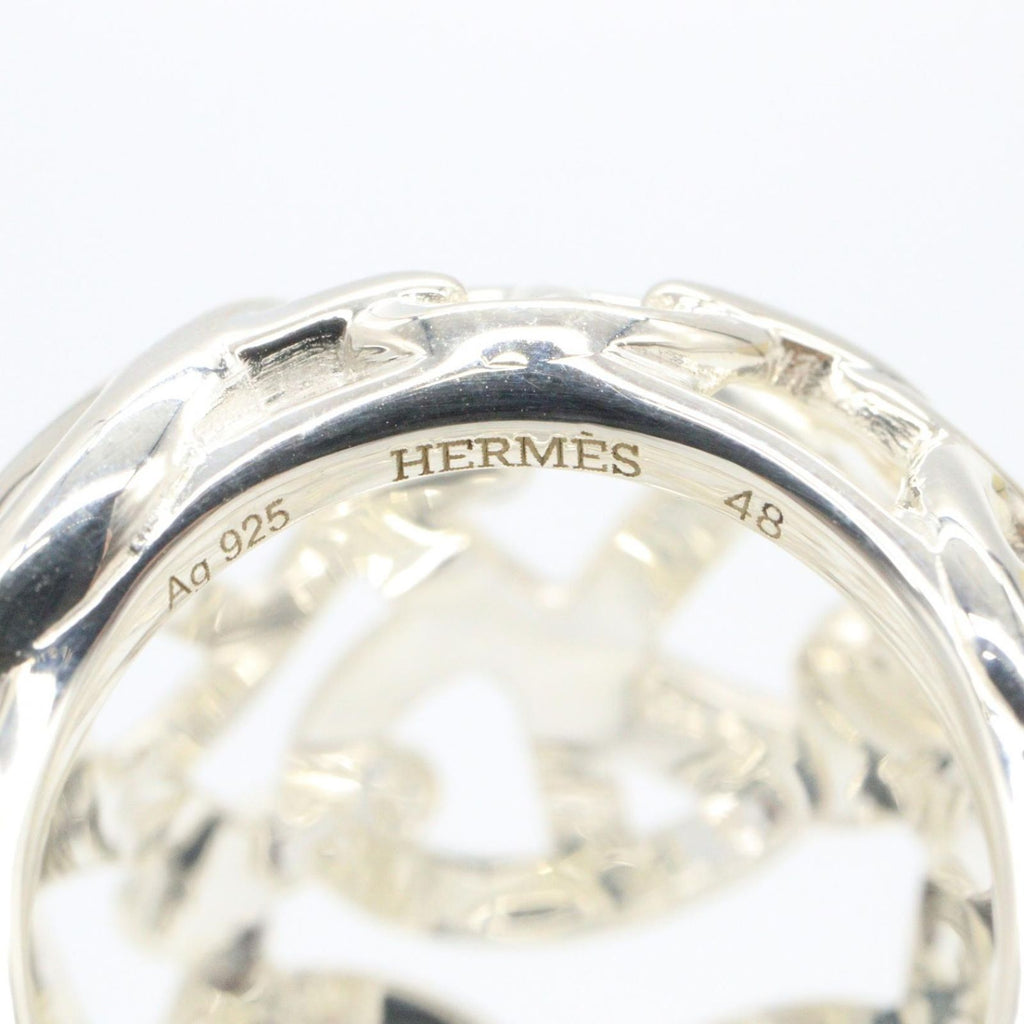 Hermes Ring Chaine D'ancre Enchainee TGM 925 Sterling Silver — view 4