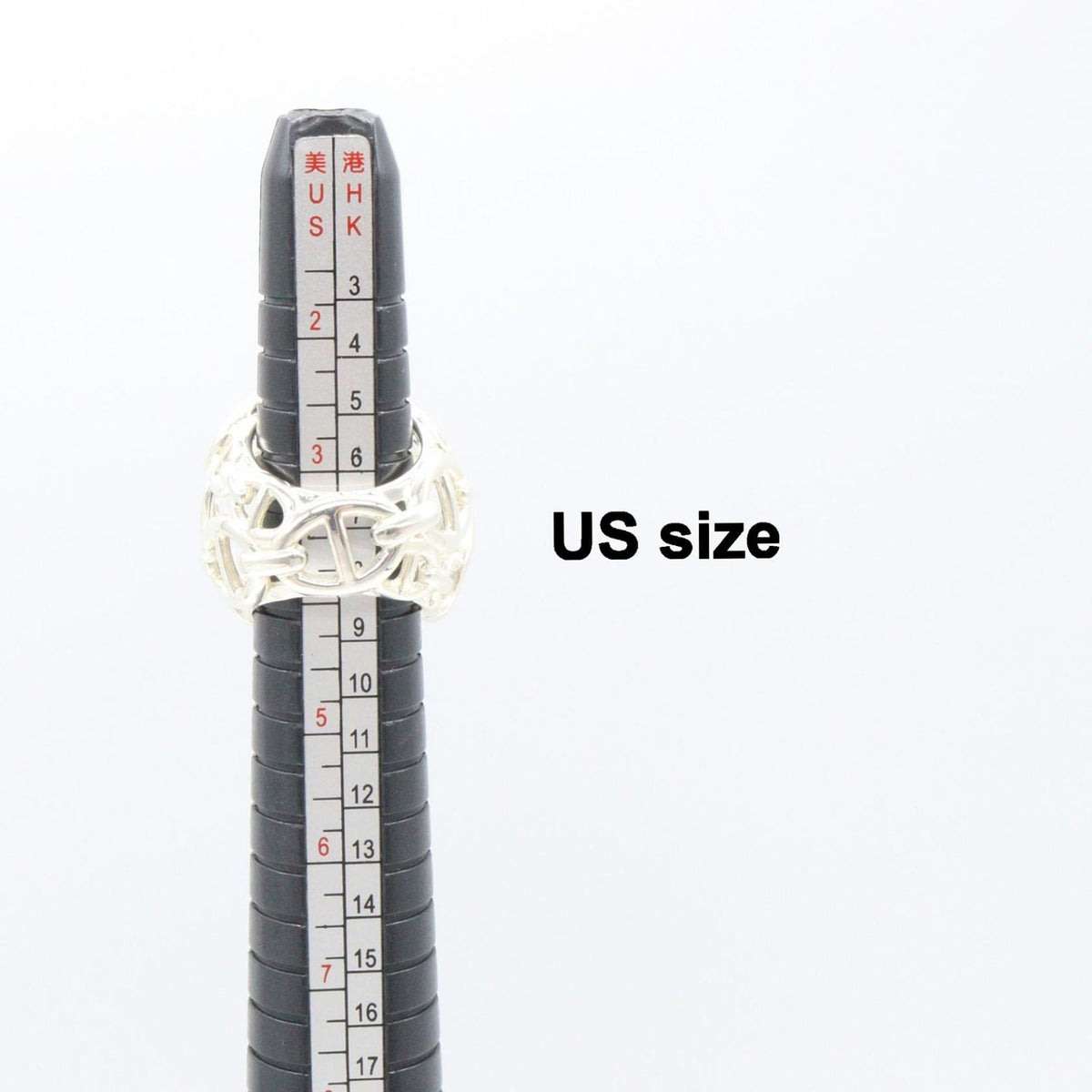 Hermes Ring Chaine D'ancre Enchainee TGM 925 Sterling Silver — view 6